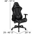 Flash Furniture Gaming Desk and Racing Reclining Chair Set in Black and Gray