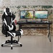 Flash Furniture Gaming Desk and Racing Reclining Chair Set in Black