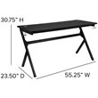 Flash Furniture Gaming Desk and Racing Reclining Chair Set in Black