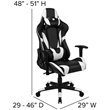 Flash Furniture Gaming Desk and Racing Reclining Chair Set in Black