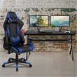 Flash Furniture Gaming Desk and Racing Reclining Chair Set in Black and Blue