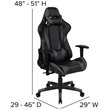 Flash Furniture Gaming Desk and Racing Reclining Chair Set in Black and Gray