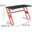 Flash Furniture Gaming Desk and Racing Reclining Chair Set in Red and Blue
