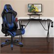 Flash Furniture Gaming Desk and Racing Reclining Chair Set in Black and Blue