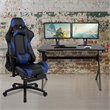 Flash Furniture Gaming Desk and Racing Reclining Chair Set in Black and Blue
