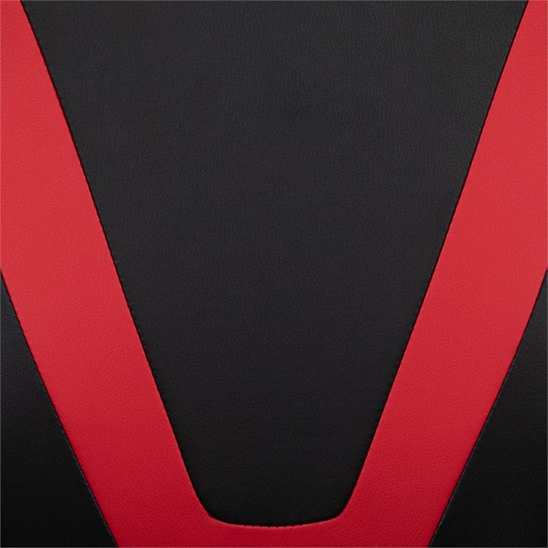 Flash Furniture Gaming Desk and Racing Reclining Chair Set in Black and Red