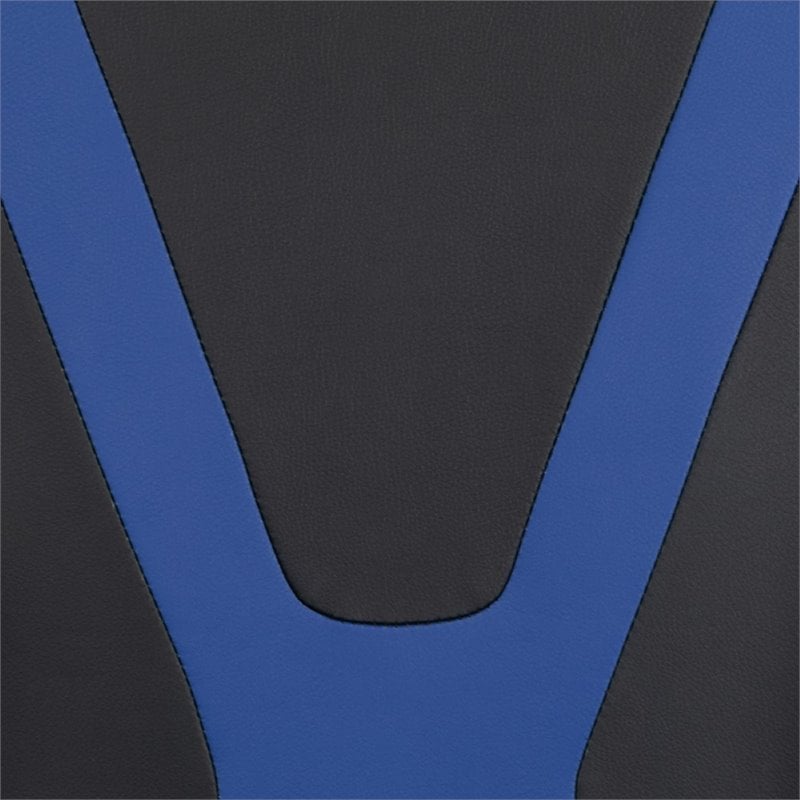 Flash Furniture Gaming Desk and Racing Reclining Chair Set in Black and Blue