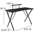 Flash Furniture Gaming Desk and Racing Reclining Chair Set in Black and Blue