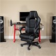 Flash Furniture Gaming Desk and Racing Reclining Chair Set in Black