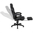 Flash Furniture Gaming Desk and Racing Reclining Chair Set in Black