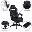 Flash Furniture Gaming Desk and Racing Reclining Chair Set in Black