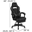 Flash Furniture Gaming Desk and Racing Reclining Chair Set in Black