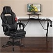 Flash Furniture Gaming Desk and Racing Reclining Chair Set in Black