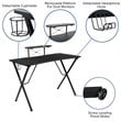 Flash Furniture Gaming Desk and Racing Reclining Chair Set in Black