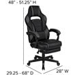 Flash Furniture Gaming Desk and Racing Reclining Chair Set in Black