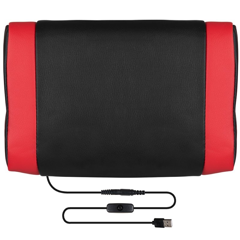 Flash Furniture X40 Leather Racing Reclining Gaming Chair in Black and Red