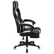 Flash Furniture X40 Leather Racing Reclining Gaming Chair in Black and White