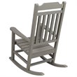 Flash Furniture Winston All-Weather Poly Resin Rocking Chair in Gray