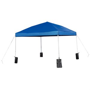 flash furniture 10' square outdoor pop up canopy tent with sandbags