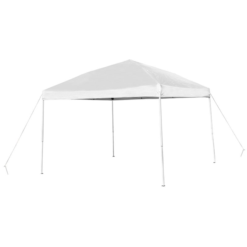 Flash Furniture 10' Square Outdoor Pop Up Canopy Tent with Carry Case in White