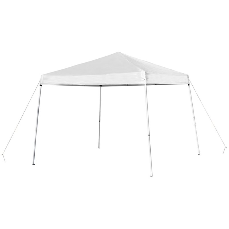 Flash Furniture 8' Square Outdoor Pop Up Canopy Tent with Carry Case in White