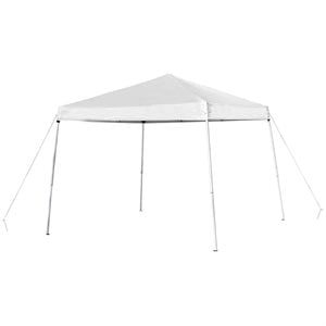 Flash Furniture 8' Square Outdoor Pop Up Canopy Tent with Carry Case in White