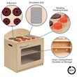 Flash Furniture Classic Wooden Play Kitchen Stove in Natural