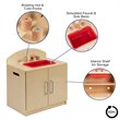 Flash Furniture Classic Wooden Play Kitchen Sink Cabinet in Natural