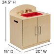 Flash Furniture Classic Wooden Play Kitchen Sink Cabinet in Natural