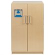 Flash Furniture Classic Wooden Play Kitchen Refrigerator in Natural