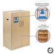 Flash Furniture Classic Wooden Play Kitchen Refrigerator in Natural