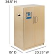 Flash Furniture Classic Wooden Play Kitchen Refrigerator in Natural