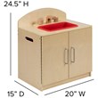 Flash Furniture 3 Piece Classic Wooden Play Kitchen Set in Natural