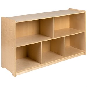 flash furniture wooden cubby school classroom bookcase in natural