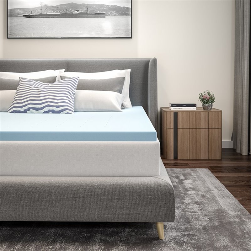 Flash Furniture Capri Comfortable Sleep 2 inch Cooling Gel Mattress Topper -Full