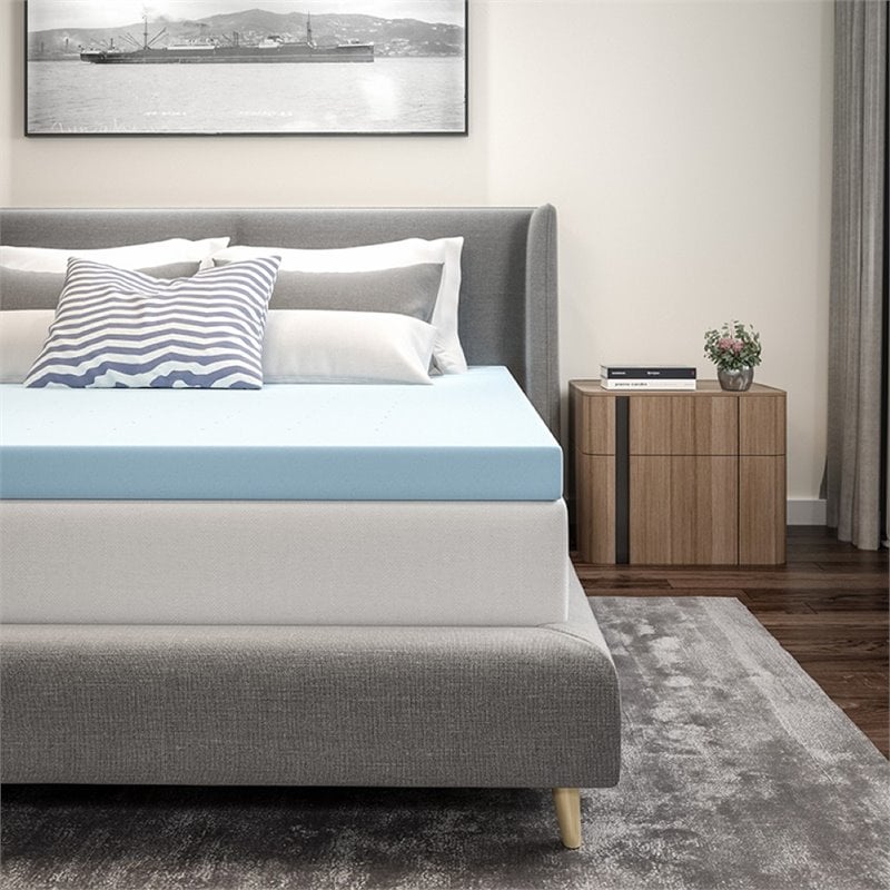 Flash Furniture Capri Comfortable Sleep 3 inch Cooling Gel Mattress Topper -Full
