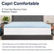 Flash Furniture Capri Comfortable Sleep 3 inch Cooling Gel Mattress Topper-Queen