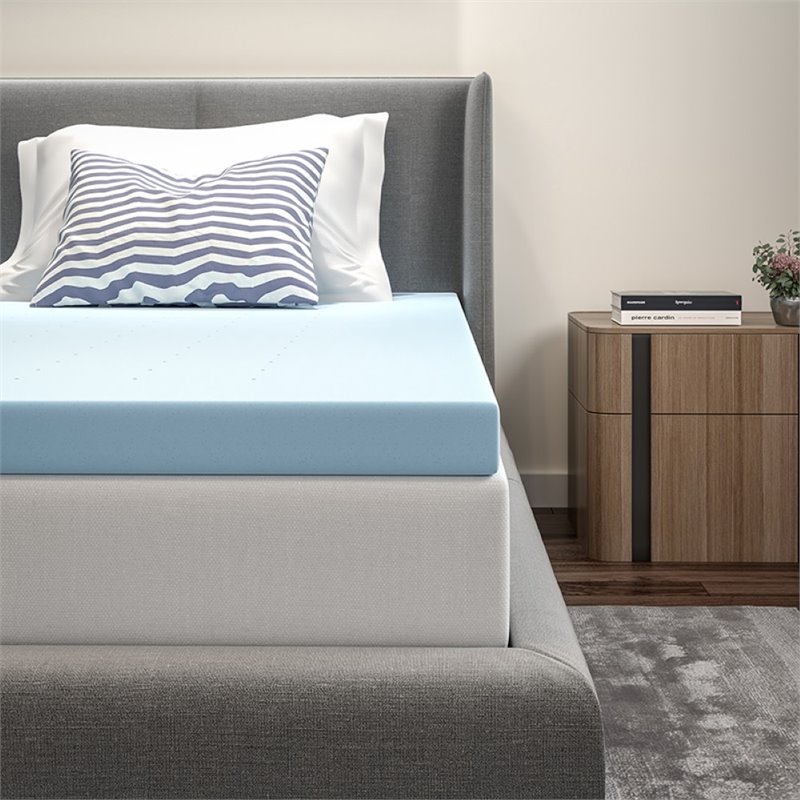 Flash Furniture Capri Comfortable Sleep 3 inch Cooling Gel Mattress Topper -Twin