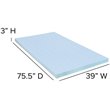 Flash Furniture Capri Comfortable Sleep 3 inch Cooling Gel Mattress Topper -Twin