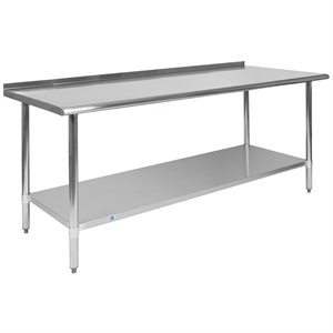 flash furniture stainless steel restaurant work table with 1.5