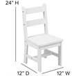 Flash Furniture 3 Piece Solid Hardwood Kids Table and Chair Set in White