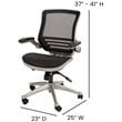 Flash Furniture Mid-Back Mesh Office Swivel Chair in Black and Graphite