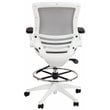 Flash Furniture Mesh Drafting Chair in Gray and White