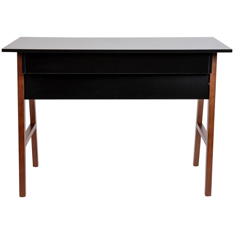 Flash Furniture Wooden Computer Desk in Black and Walnut
