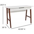 Flash Furniture Wooden Computer Desk in White and Walnut