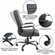 Flash Furniture Leather High Back Office Chair in Black
