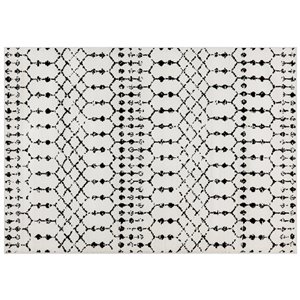 Flash Furniture 5' x 7' Polyester Area Rug in Ivory and Black