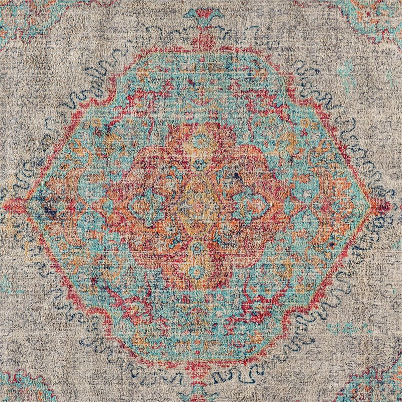 Flash Furniture 5' x 7' Multicolored Polyester Area Rug