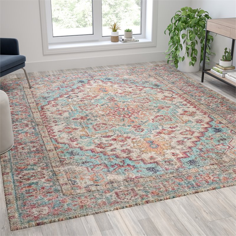 Flash Furniture 8' x 10' Multicolored Polyester Area Rug