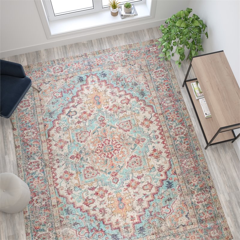 Flash Furniture 8' x 10' Multicolored Polyester Area Rug